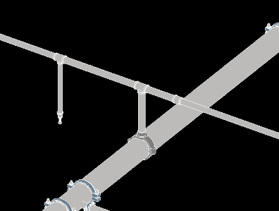 Elevated branch with Cross connector.